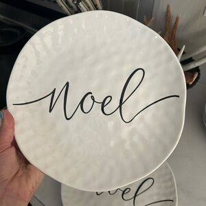 White Noel Decorative Plate